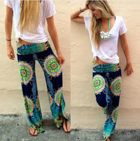 Floral Casual Wide Leg Long Harem Pants - Premium Pants for sale