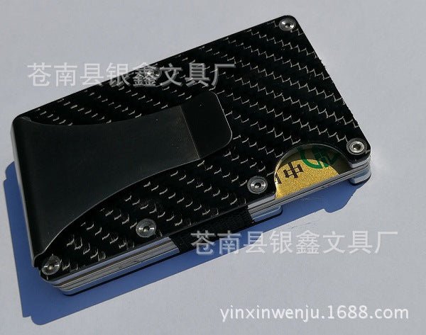 GIFT -Carbon Fiber Men's Card Holder Carbon Fiber Wallet Wallet Men's Wallet Stainless Steel Card Holder Wallet