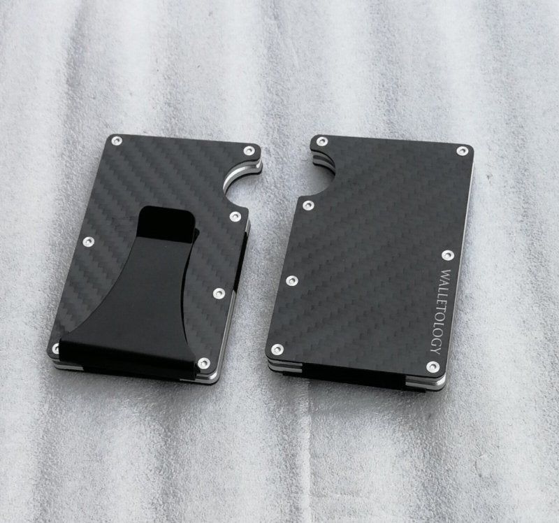 GIFT -Carbon Fiber Men's Card Holder Carbon Fiber Wallet Wallet Men's Wallet Stainless Steel Card Holder Wallet