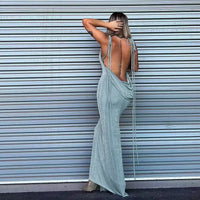 INS Summer New Women's Fashion Suspender Sexy Backless Slim Bag Hip Temperament Dress - Premium Dresses for sale