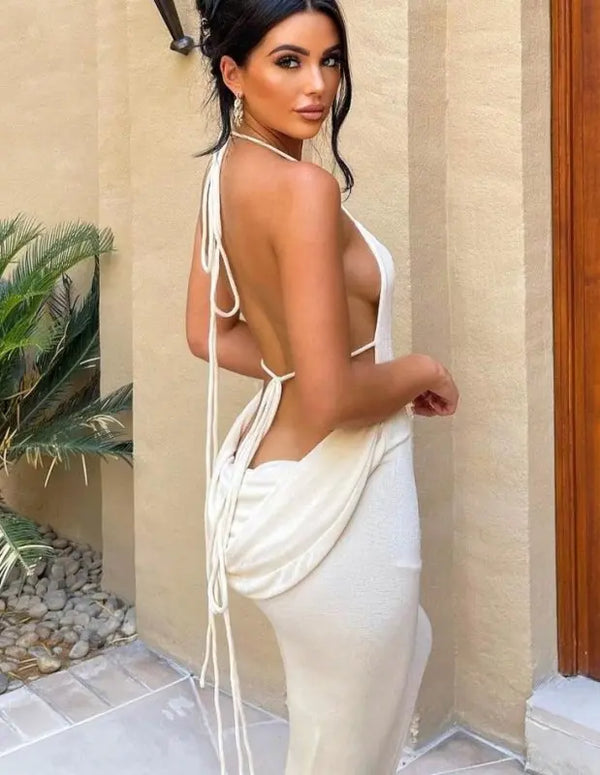 Jessica Backless Evening Dress