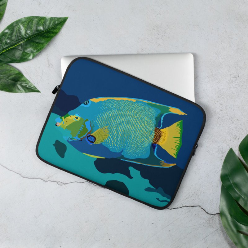 Laptop Sleeve - Fish Blue