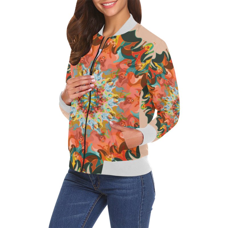 Mandala Light Women's All Over Print Casual Jacket (Model H19)