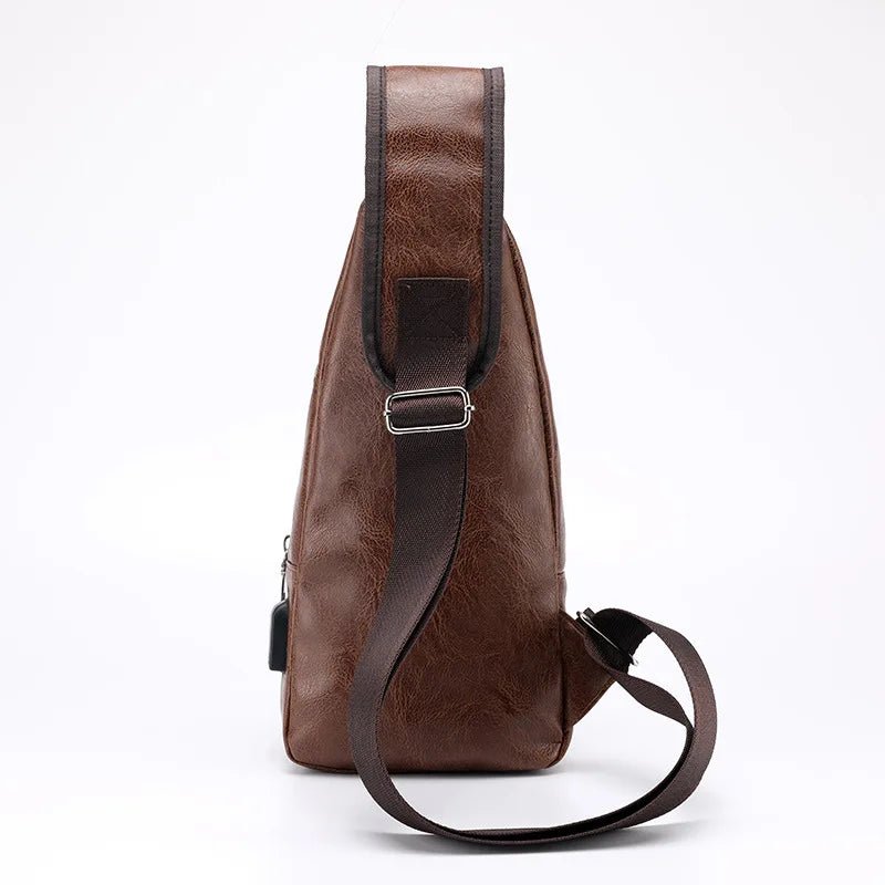 Men's Crossbody Bags Men's USB Chest Bag Designer Messenger bag Leather Shoulder Bags Diagonal Package