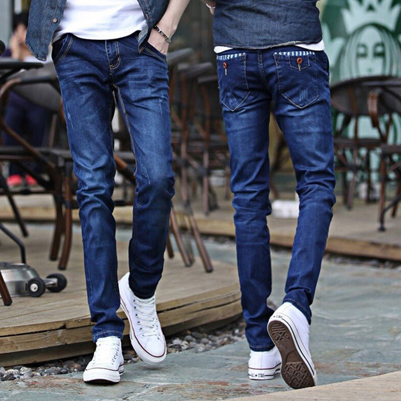 Men's Fashionable Shiny Jeans.