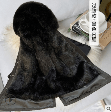 Men&#39;s Fur Coat Winter High Quality Fashion With Fur Hooded Lined Thick Warm Parkas Outerwear Mid-length With Long
