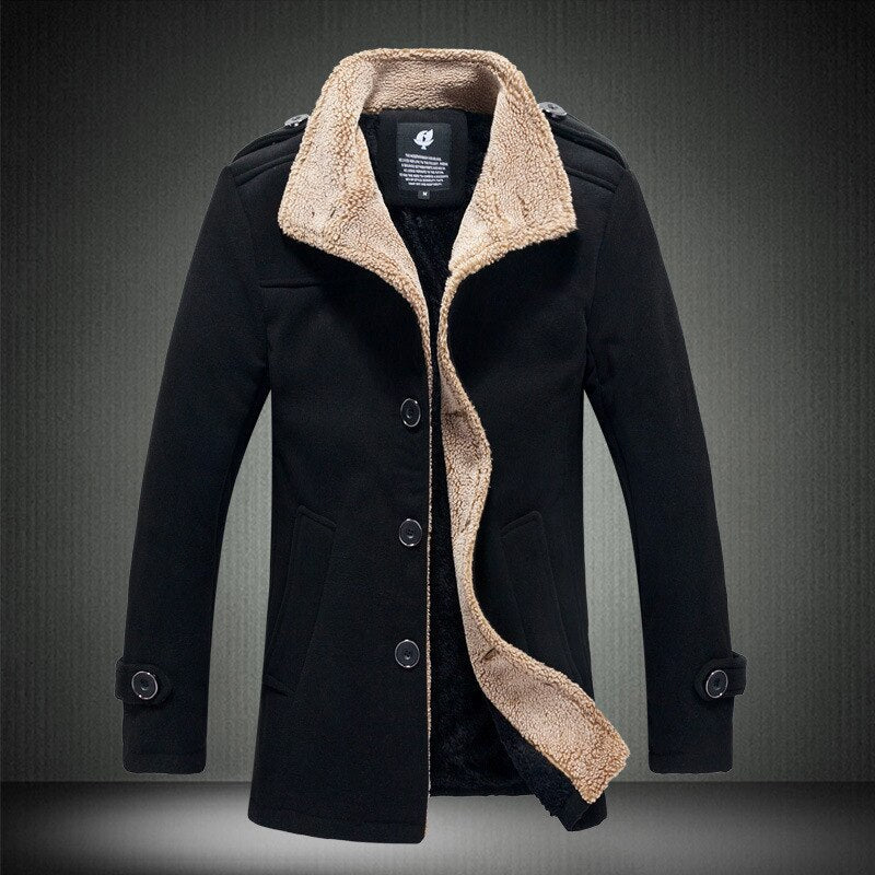 Men&#39;s jacket winter fleece, velvet thick warm coat