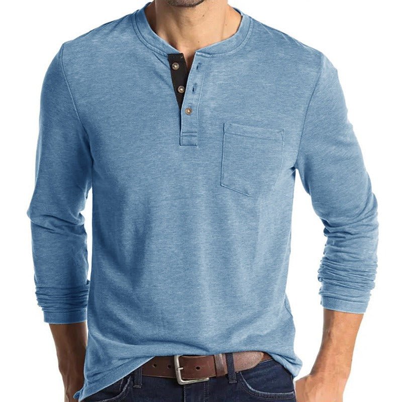 Men's Long Sleeved Round Neck T-Shirt Men's Base Coat T-Shirt