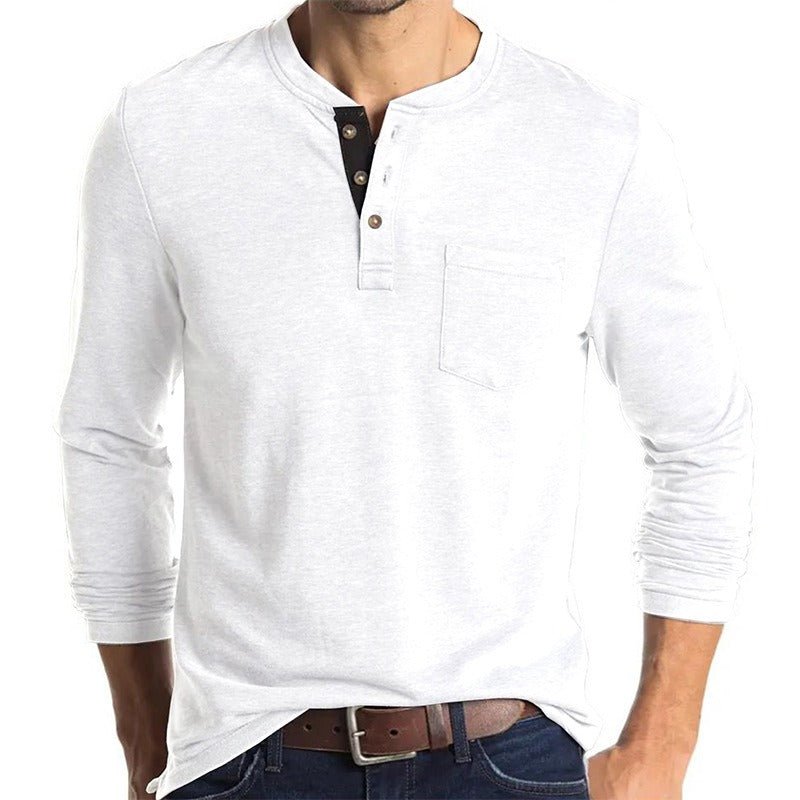 Men's Long Sleeved Round Neck T-Shirt Men's Base Coat T-Shirt