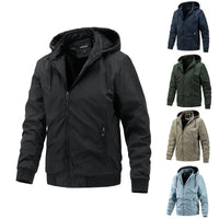 Men's Spring And Autumn Removable Hooded Jacket Casual Sports Thin Cotton Coat Business Trend Men's Wear - Premium Coats & Jackets for sale