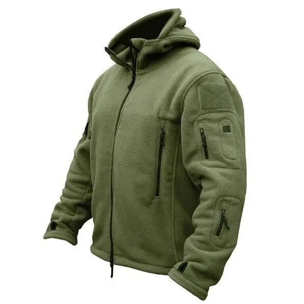 Military Man Fleece Tactical Softshell Jacket Polartec Thermal Polar Hooded