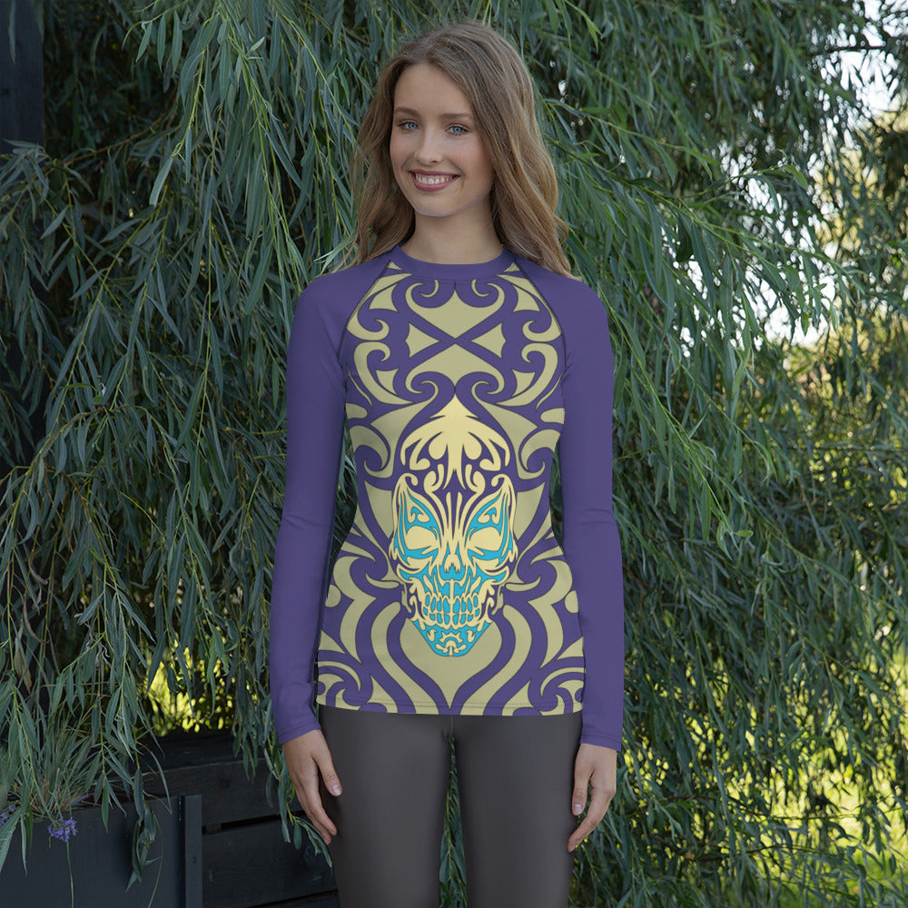 Women's Rash Guard - Skull