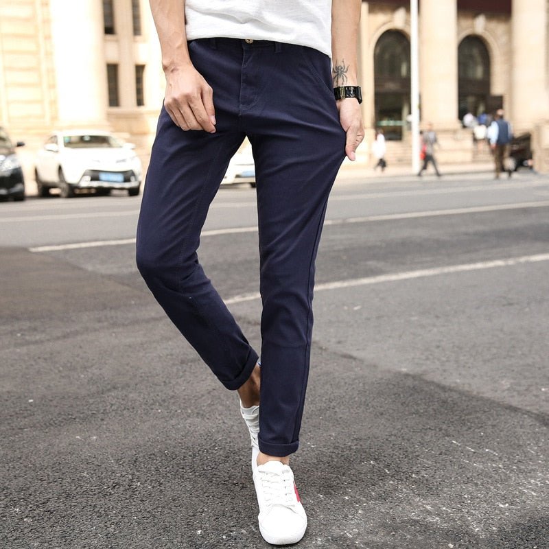 MRMT Brand New Casual Men's Trousers Stretch Men Trousers Pants for Male Skinny Small Feet Man Trouser Pant Mens Clothing