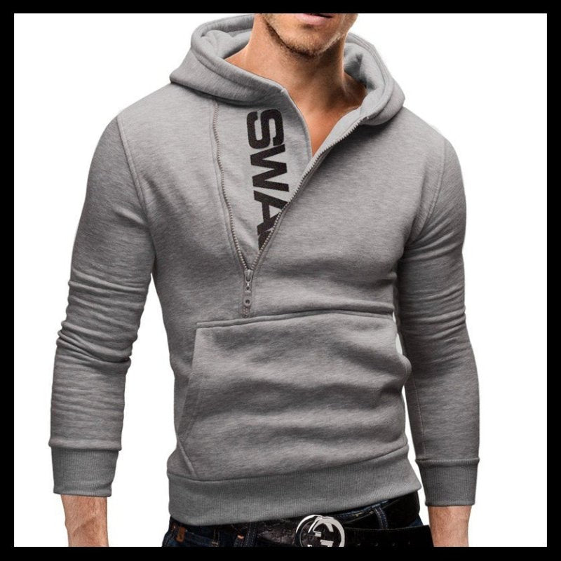 Muscle New Fitness Sports Bodysuit Men&#39;s Autumn Leisure Running Training Loose Youth Hoodie