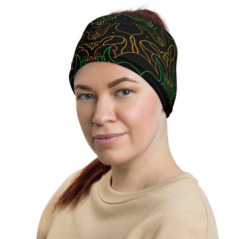 Neck Gaiter - Mandala Black Deep