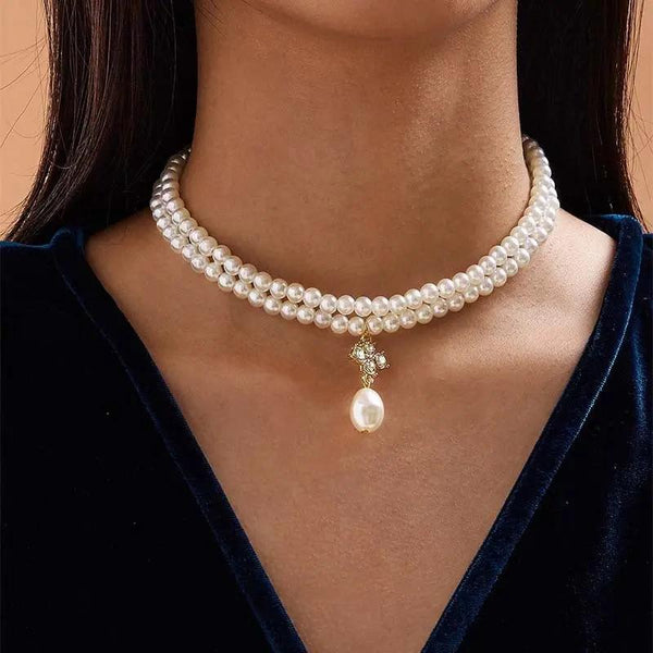 Necklace Women Fashion Jewelry Simulation Bead Necklace