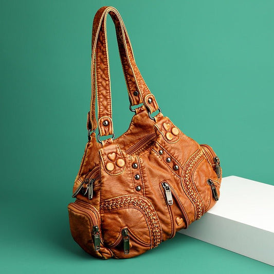 New European and American Retro Womens Bag Handbag Fashion Trend Large Capacity One Shoulder Crossbody Bag