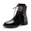 New Martin Boots Women's English Style New Round Toe Square Heel Chelsea Short Boots Winter - Premium Shoes for sale