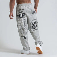 New Running Jogging Pants Men Cotton Soft Bodybuilding Joggers Sweatpants Harem Long Trousers Gym Fitness