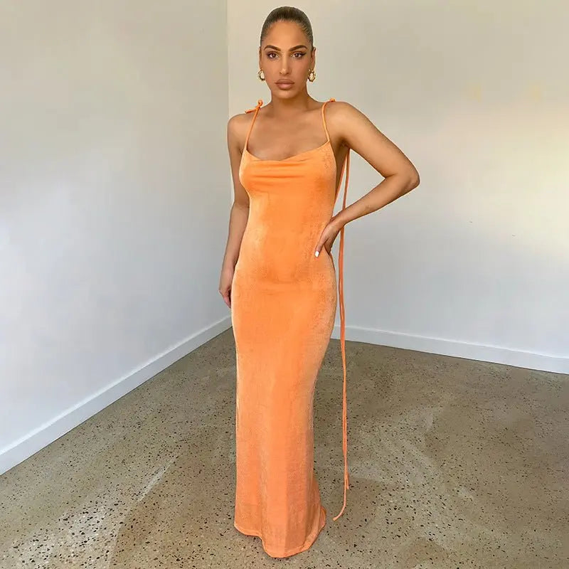 New Chic Slim Hot Girl Long Dress Lace up Open Backpack Hip Dress Long Dress Women | Madragora madragora New Chic Slim Hot Girl Long Dress Lace up Open Backpack Hip Dress Long Dress Women | Madragora madragora