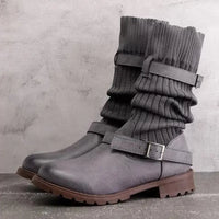 New Winter Wise Wool Large Women's Leather Boots - Premium Shoes for sale