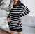 Off Shoulder Knitted Sweater Dresses For Women Autumn Winter Lantern Long Sleeve Dress Ladies Casual Dress