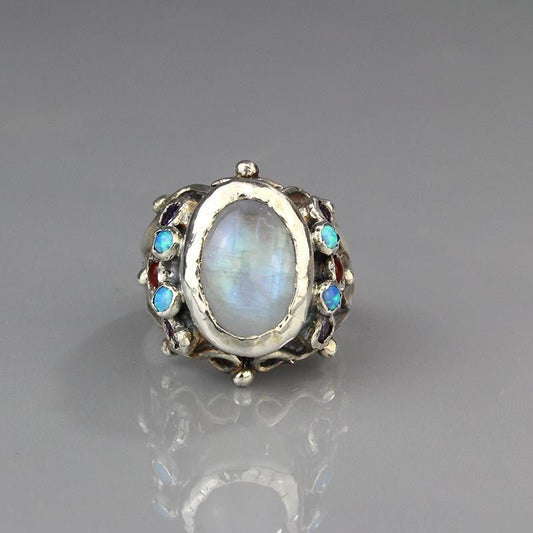 Opal Opal Queen Ring Adjustable Ring Vintage Collection Party Jewelry