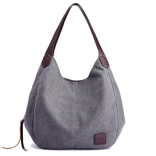 Piler Large Women Handbag Bag Canvas Zipper Pockets Brand Ladies Shoulder Bags