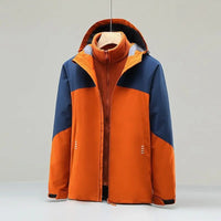 Plush Thickened 3 In 1 Ski Suit Wind Proof Fleece Coat Mountaineering Suit - Premium Coats & Jackets for sale