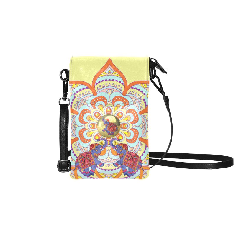 PU Leather Cell Phone Purse(Model1711)- India style
