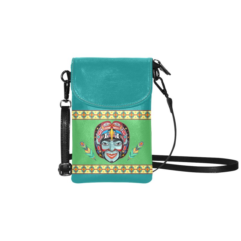 PU Leather Cell Phone Purse(Model1711)- Indian style decoration
