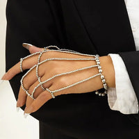 Punk gold silver white color chain bracelet beads jewelry - Premium bracelets for sale