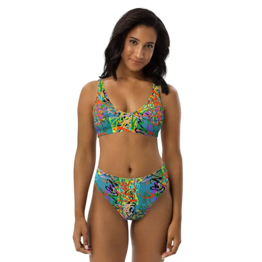 Recycled high - waisted bikini - Color - Premium Swimsuit for sale