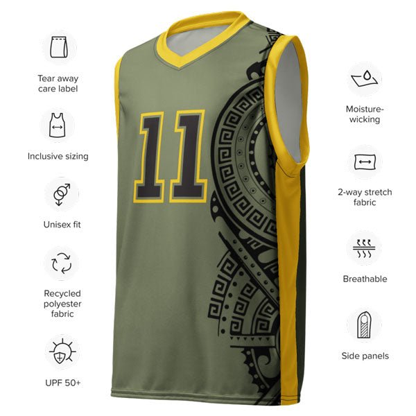 Recycled unisex basketball jersey - Madragora brand