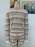 Round neck striped women's sweater, two-piece set