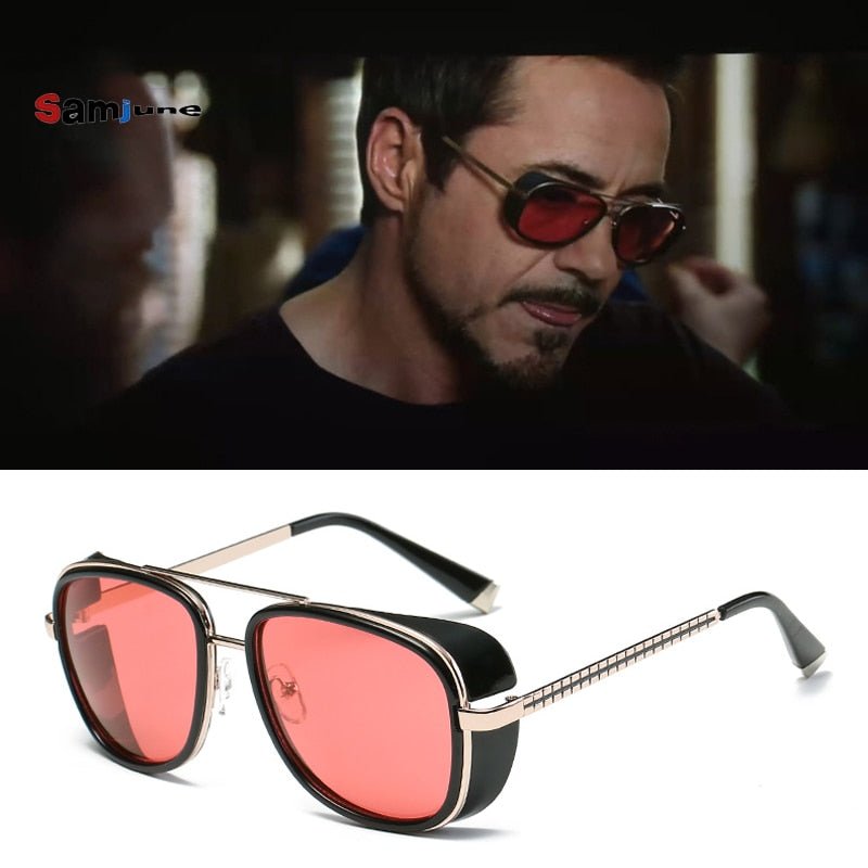 Samjune Iron Man 3 Matsuda TONY stark Sunglasses Men Rossi Coating retro Vintage Designer Sun glasses Oculos