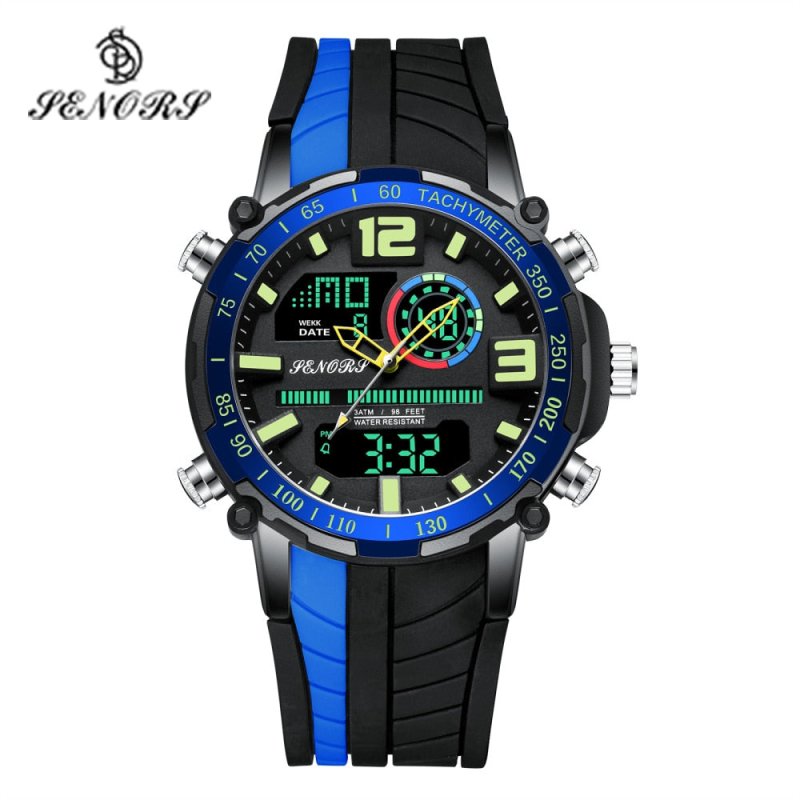 Senors Digital Watch Men Sports Watches Fashion Dual Display Men&#39;s Waterproof LED Digital Watch Man Military Clock Relogio