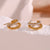 Simple Light Luxury Ear Ring Earrings Jewelry Stainless Steel Double Layer Beads Pearl C Shaped Stud Earrings for Women