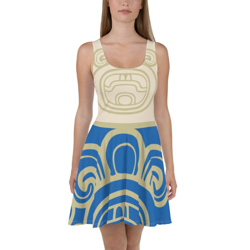 Skater Dress - Maya Hieratic style Mix color