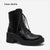 Small Boots Women's patent leather thick soled Martin Boots Winter New High Heel Coarse Heel Chelsea Nude Boots
