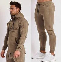 Sports Fitness Clothing Men's Brother Suit Autumn and Winter Hooded Sweatpants - Premium Coats&Jacket for sale