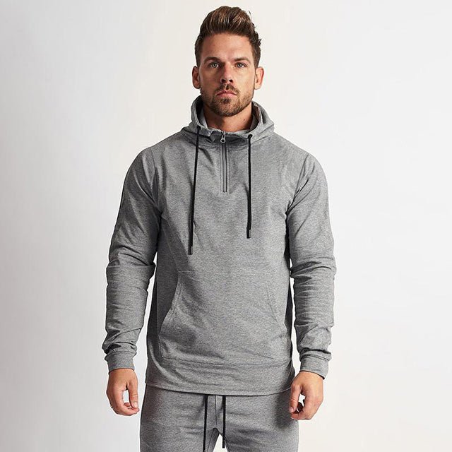 Sports Fitness Clothing Men&#39;s Brother Suit Autumn and Winter Hooded Sweatpants