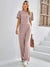 Spring And Summer New Women's Fashion Solid Color Casual Knitted Round Neck Suit