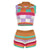 Spring New Women's Fashion Sleeveless Tank Top High Waist Slim Fit Hip Lift Short Knit Set