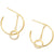 Sterling Silver Stud Earrings Women Summer C Shaped Geometric Abstract Niche Design Trendy