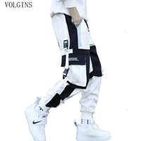 Streetwear Men's Multi Pockets Cargo Harem Pants Hip Hop Casual Male Track Pants Joggers Trousers Fashion Harajuku Men Pants - Premium Pants for sale