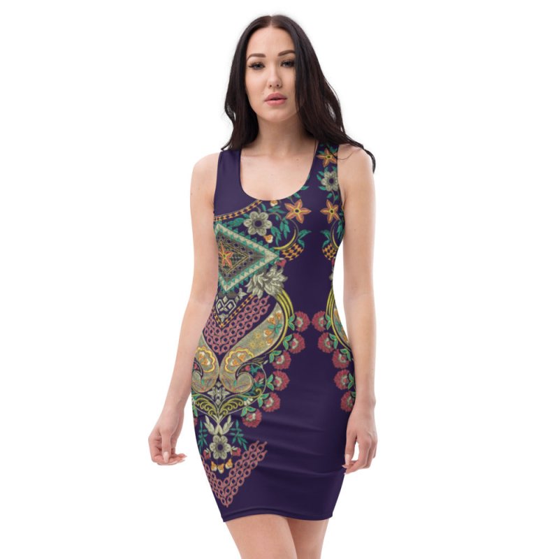 Sublimation Cut & Sew Dress - Indian style ornament2 Tolopea
