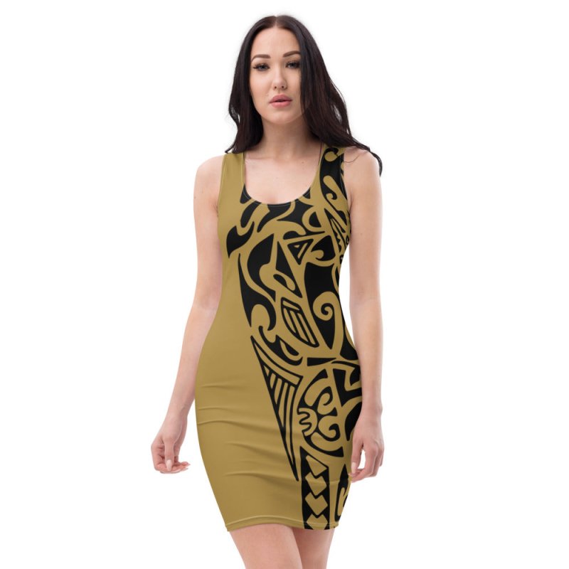 Sublimation Cut & Sew Dress - Polynesian graphic style