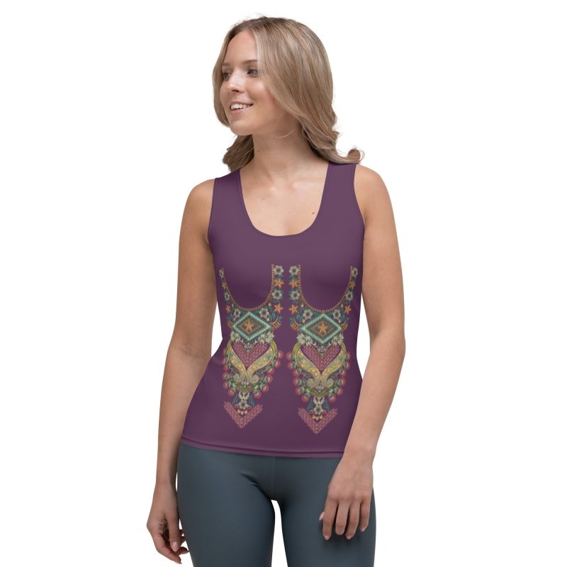 Sublimation Cut & Sew Tank Top - Indian ornament