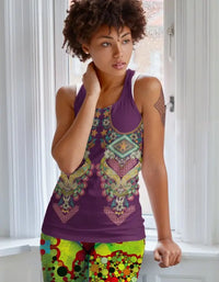 Sublimation Cut & Sew Tank Top - Indian ornament full - Premium Shirts & Tops for sale